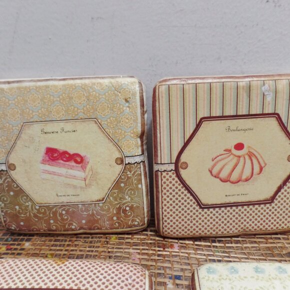 Terri Conrad French Pastry Coasters Set Of Four - Picture 3 of 11